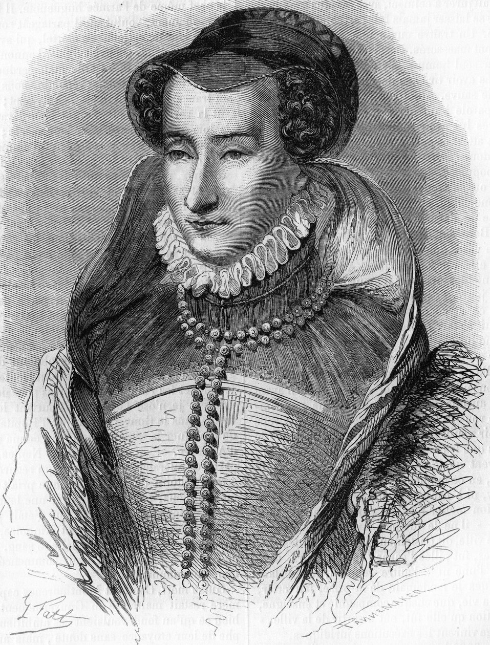Ritratto di Giovanna III di Albret (1528-1572), madre del re Enrico IV e moglie di Antonio di Borbone (1528-1572). In 
