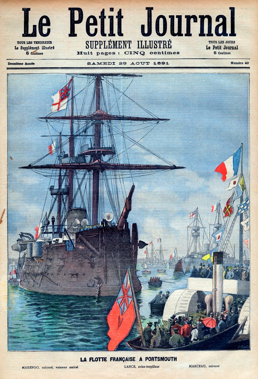 La flotta francese a Portsmouth: nave ammiraglia "Marengo", l