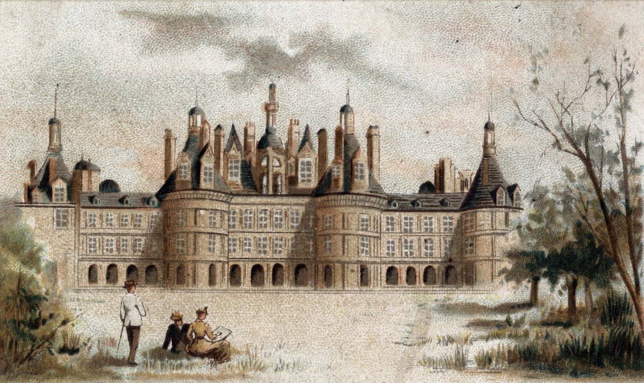 Veduta del castello di Chambord (Loir et Cher) da French School