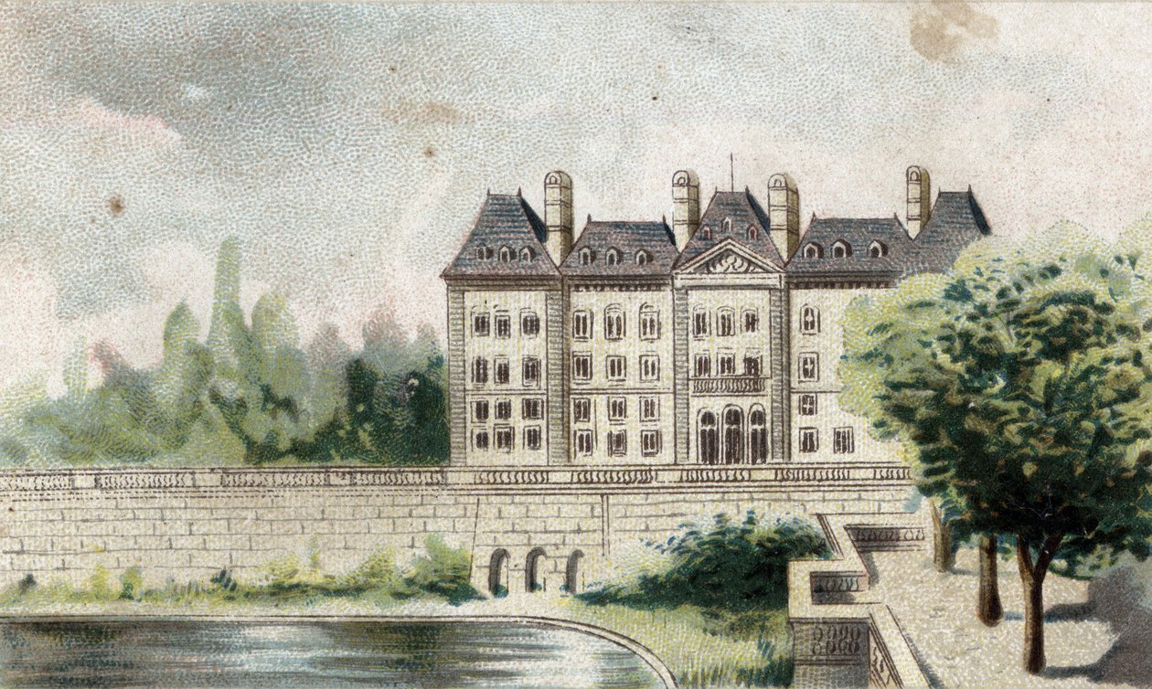 Veduta del castello di Meudon (Senna e Oise) da French School