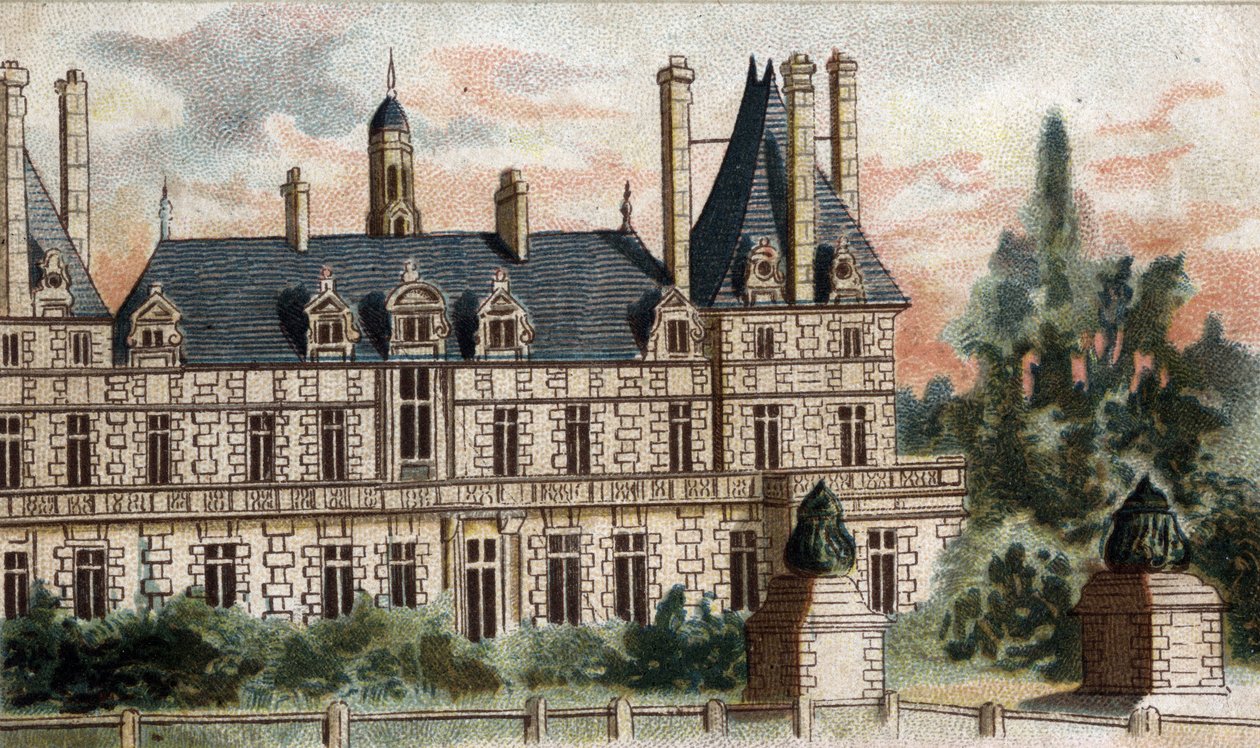 Veduta del castello di Rosny (Senna e Oise) da French School