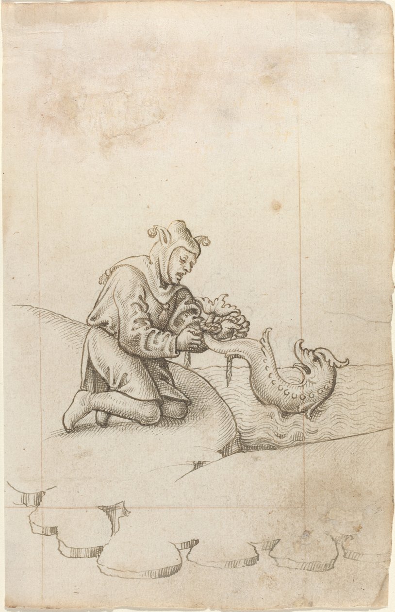 Stai Legando un Delfino per la Coda [fol. 17 recto] da French early 16th Century