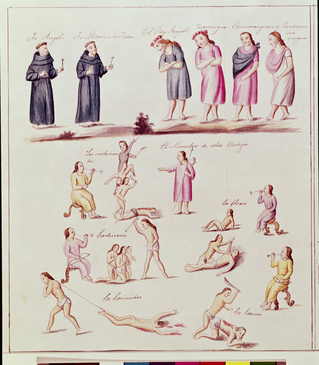 Indiani nativi sulla strada della conversione da parte dei frati spagnoli da Friar Pablo (after) Beaumont