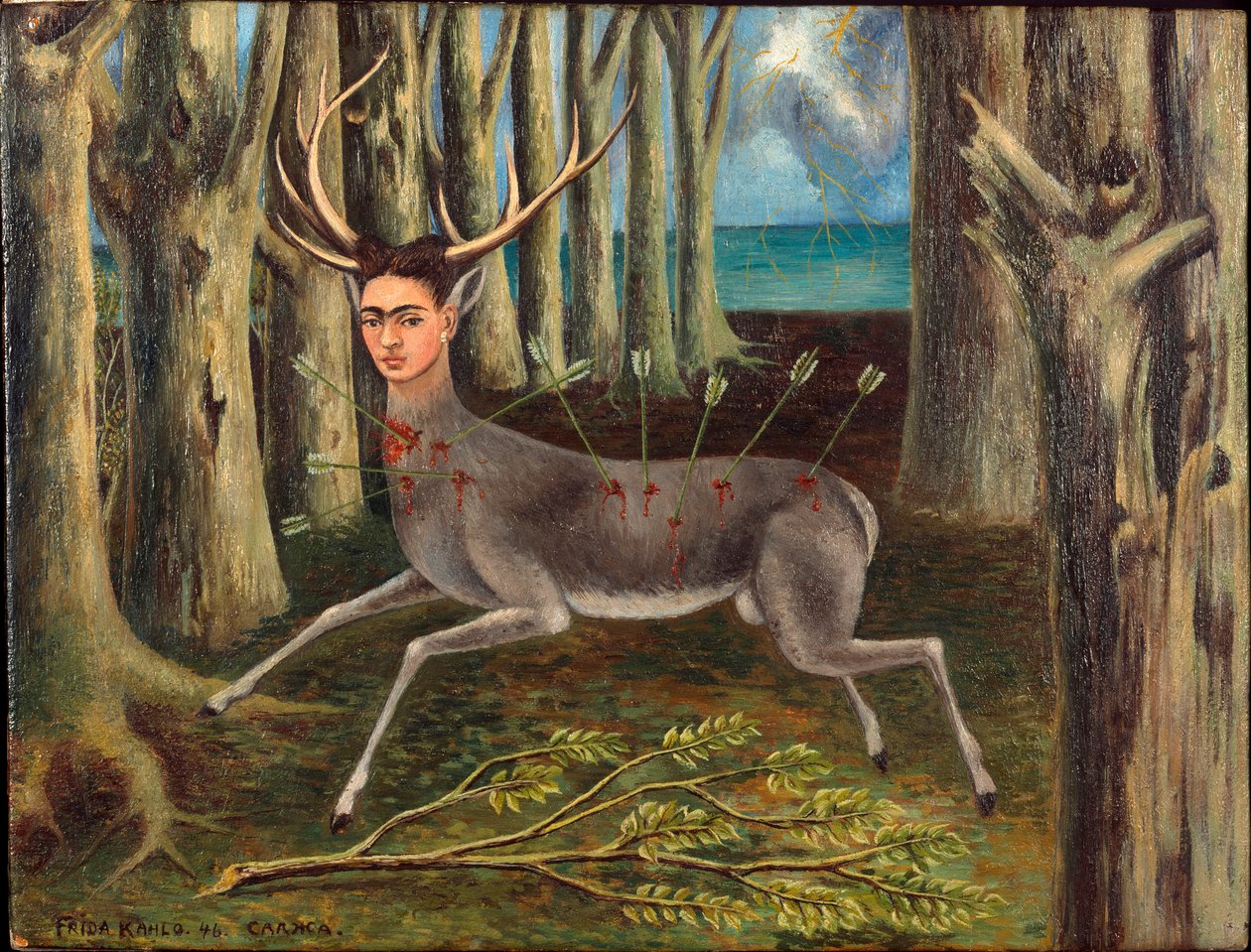 El venado herido (Il cervo ferito o Il piccolo cervo) da Frida Kahlo
