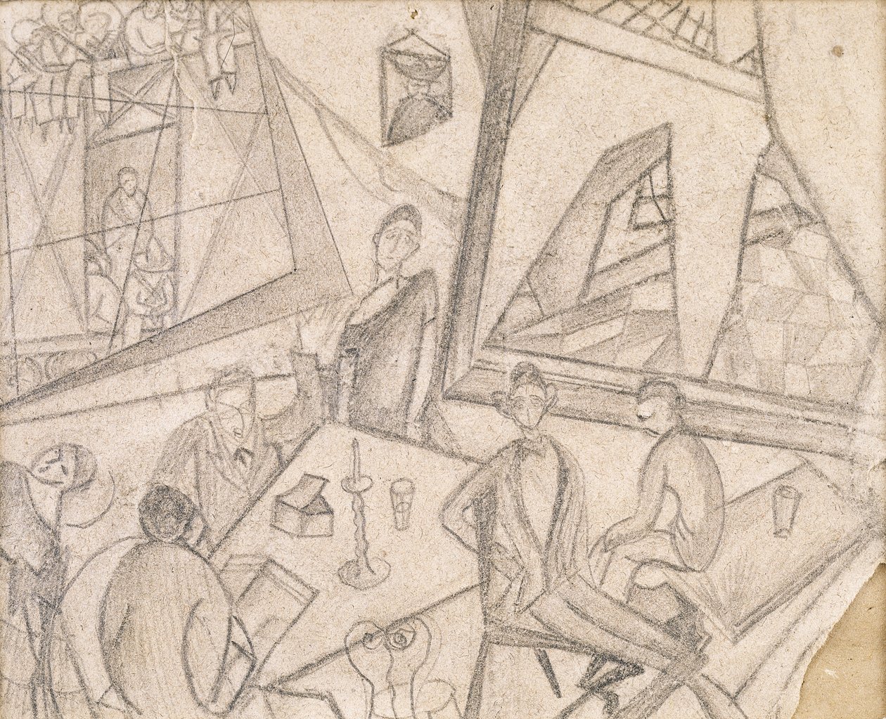 Frida e i suoi contemporanei, 1925 circa (matita su carta) da Frida Kahlo