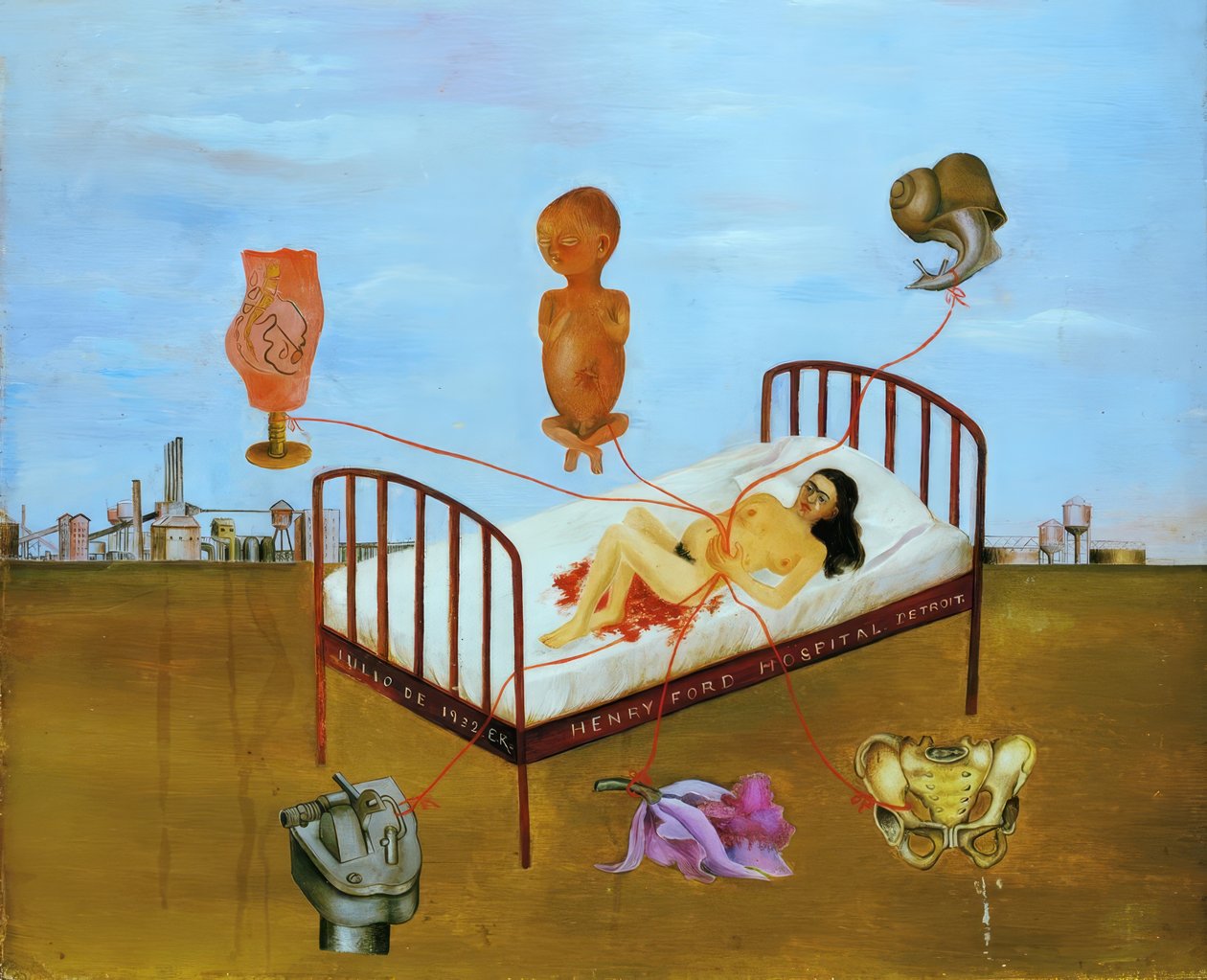 Ospedale Henry Ford o Il letto volante da Frida Kahlo
