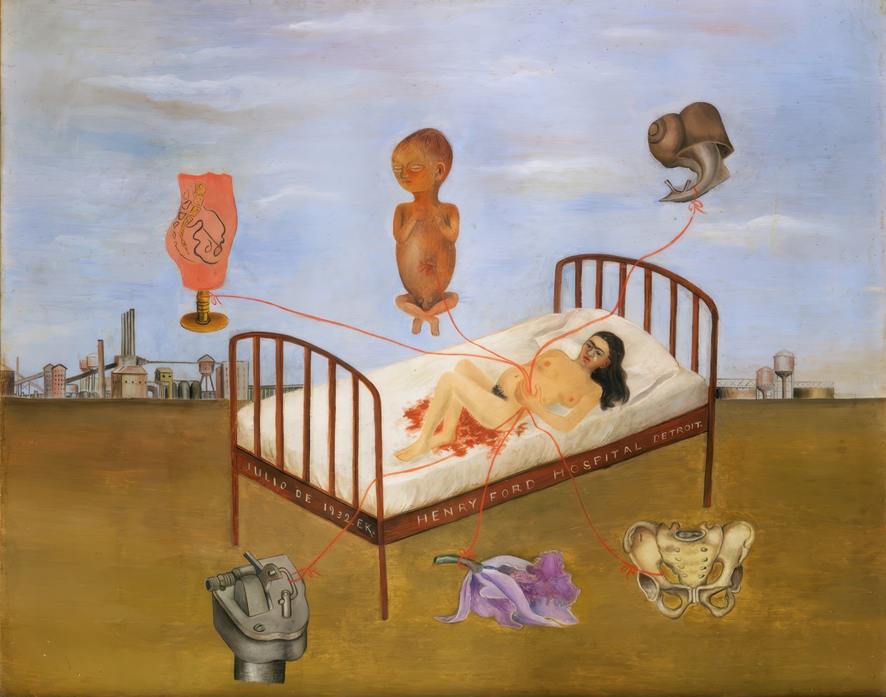 Ospedale Henry Ford o Il letto volante da Frida Kahlo