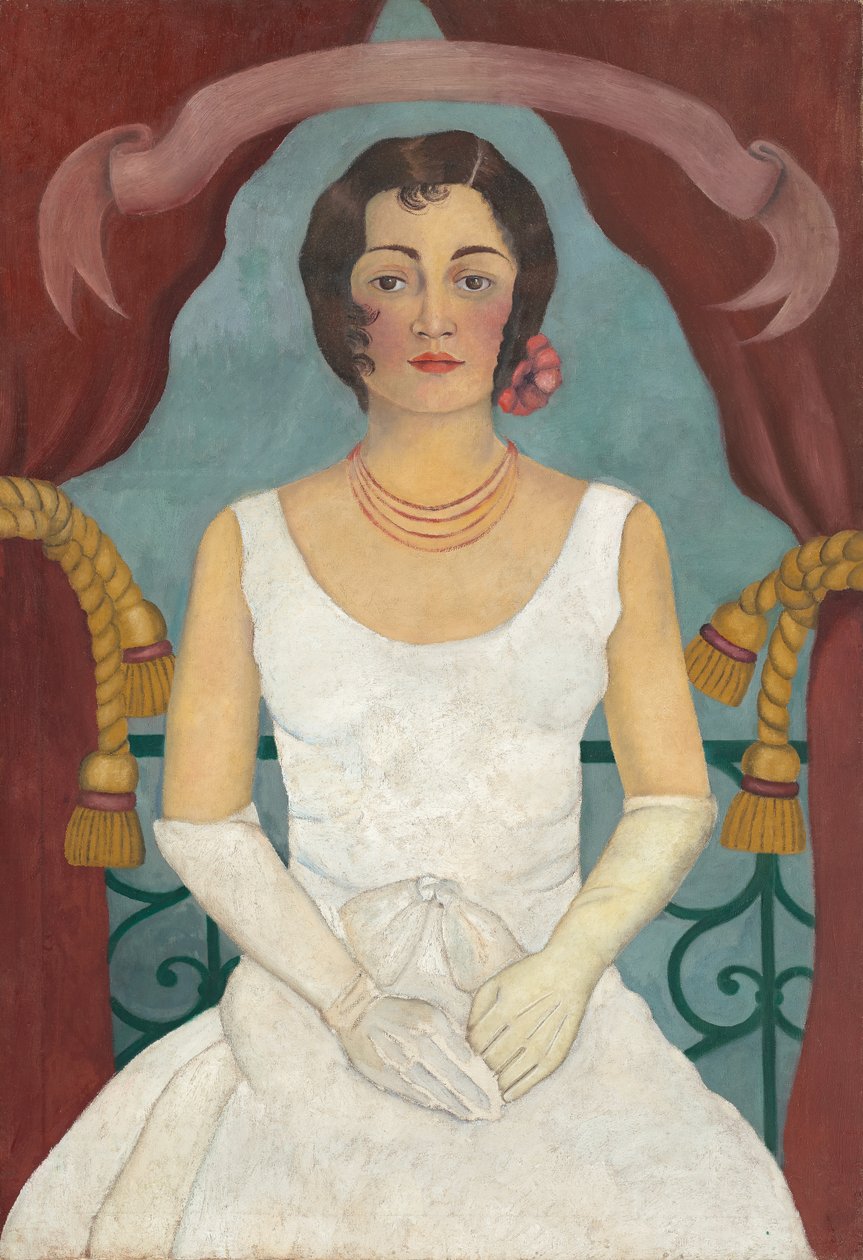 Ritratto di signora in bianco, 1929 circa (olio su tela) da Frida Kahlo