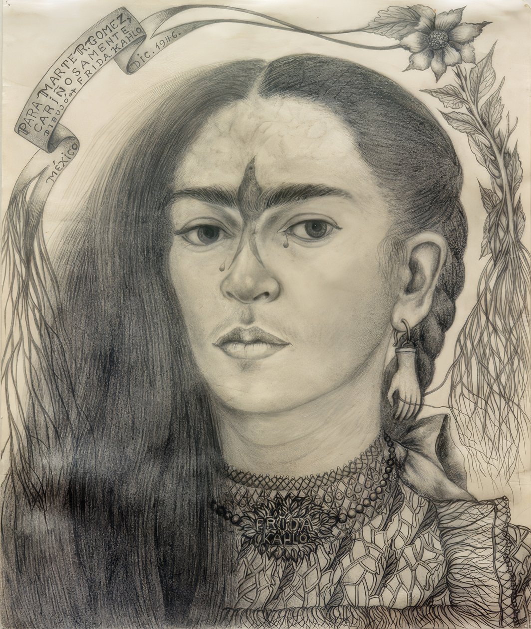 Autoritratto dedicato a Marte R. Gómez da Frida Kahlo