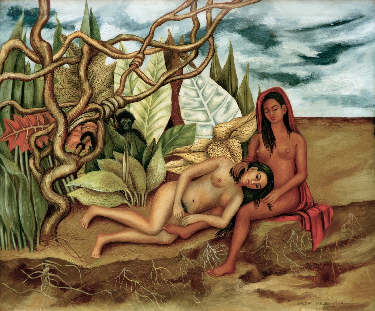 Due nudi nella foresta da Frida Kahlo