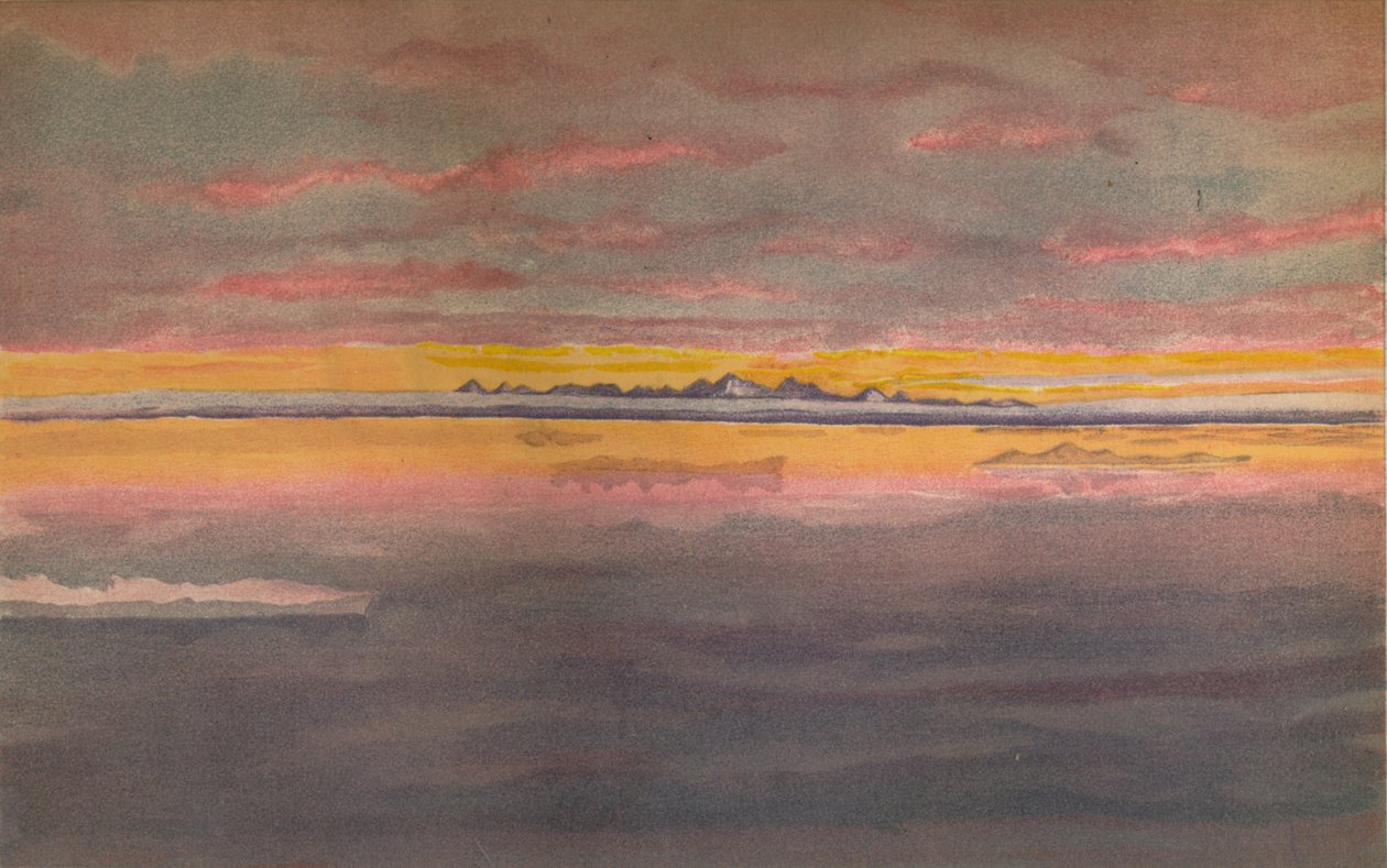 Tramonto al largo della costa nord dell