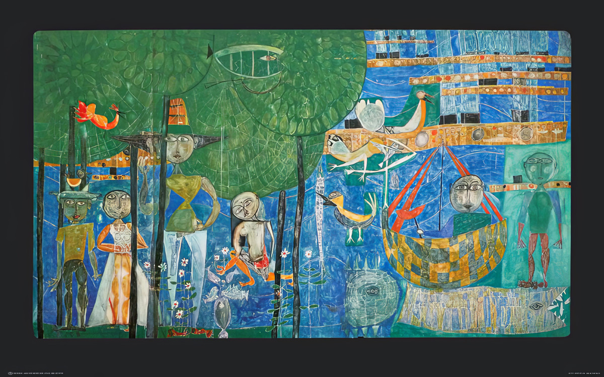 Paradiso - Terra di uomini, uccelli e navi da Friedensreich Hundertwasser