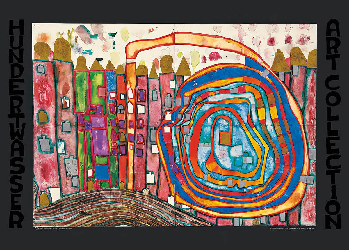 Chi mi ha mangiato tutte le finestre da Friedensreich Hundertwasser