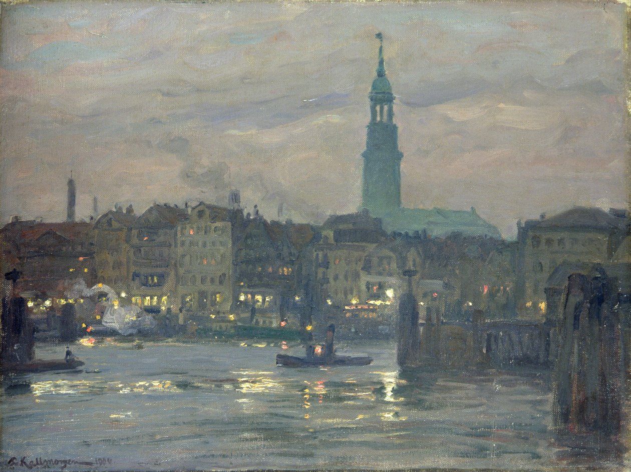 Accendere le luci, 1904 da Friedrich Kallmorgen