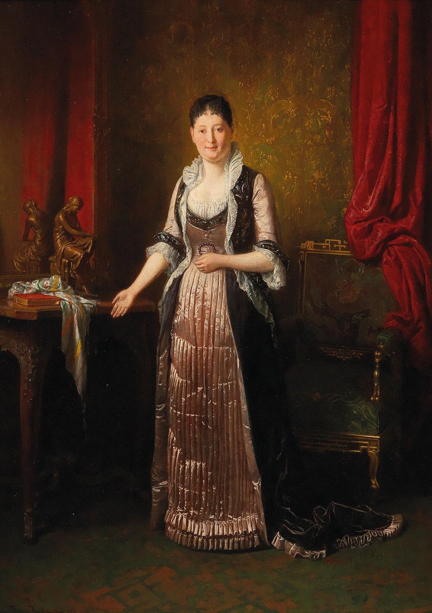 Interno borghese con signora da Friedrich Ritter von Friedlander Malheim