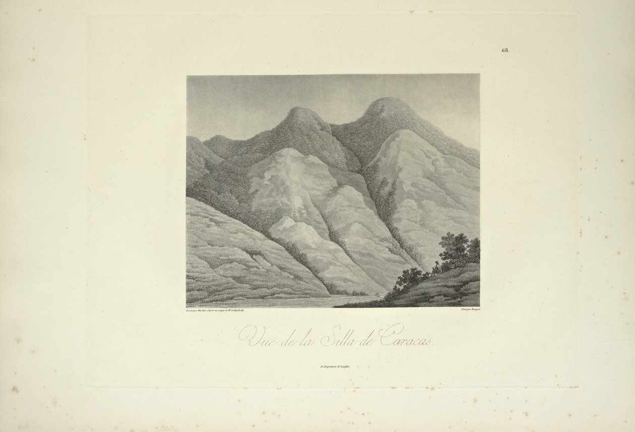 Veduta della Silla de Caracas, disegnata da Marchais, incisa da Bouquet, illustrazione da 