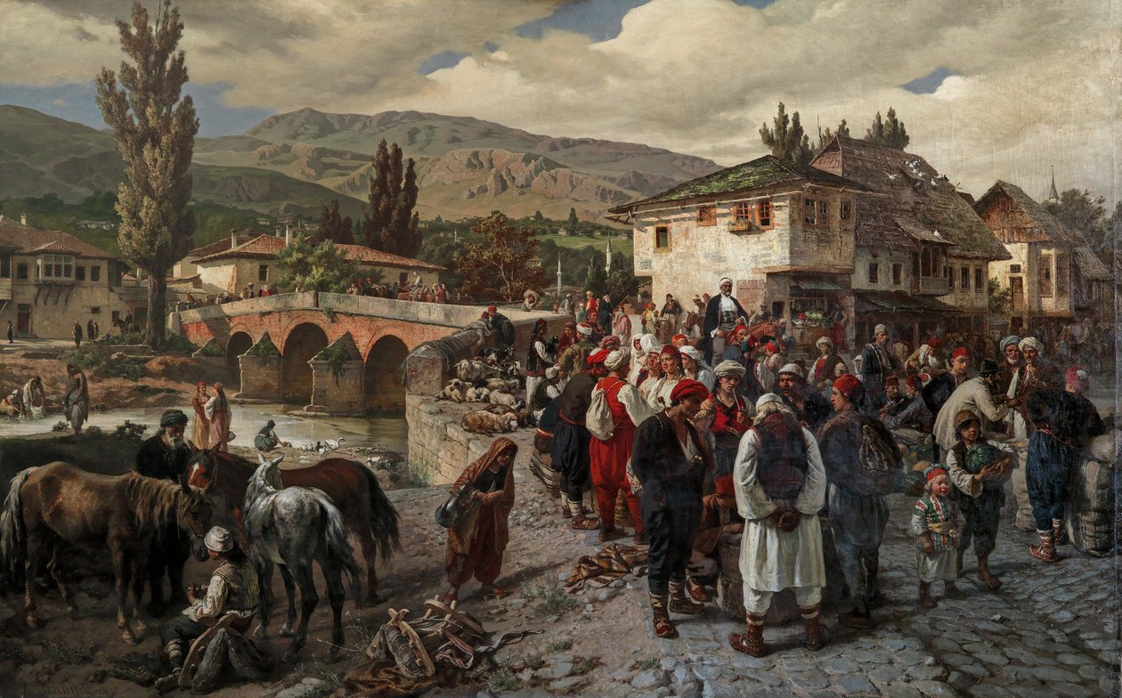 Al ponte latino a Sarajevo da Friedrich Alois Schönn