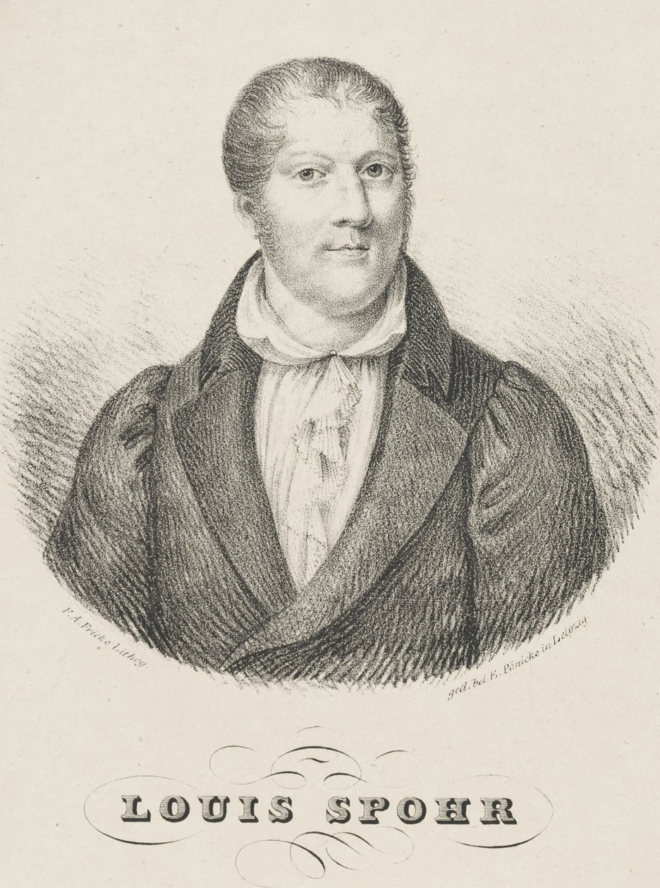 Ritratto di Louis Spohr 1784-1859, c. 1830-1840 da Friedrich August Fricke