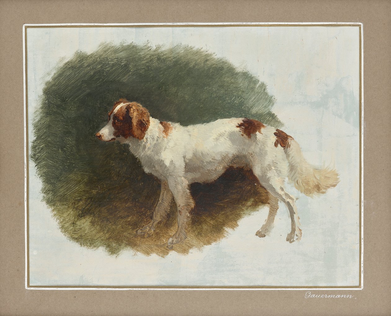 Cane da caccia da Friedrich August Mathias Gauermann