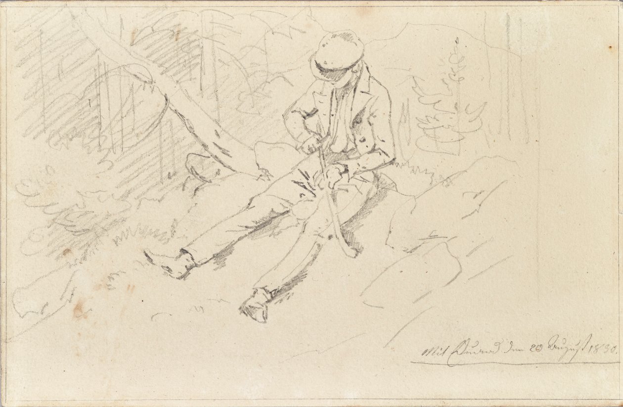 Giovane con berretto da Friedrich August Mathias Gauermann