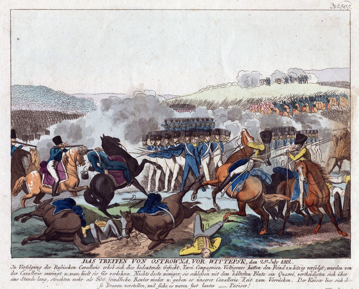 Battaglia di Ostrovno, vicino a Vitebsk, il 25 luglio 1812 da Friedrich Campe