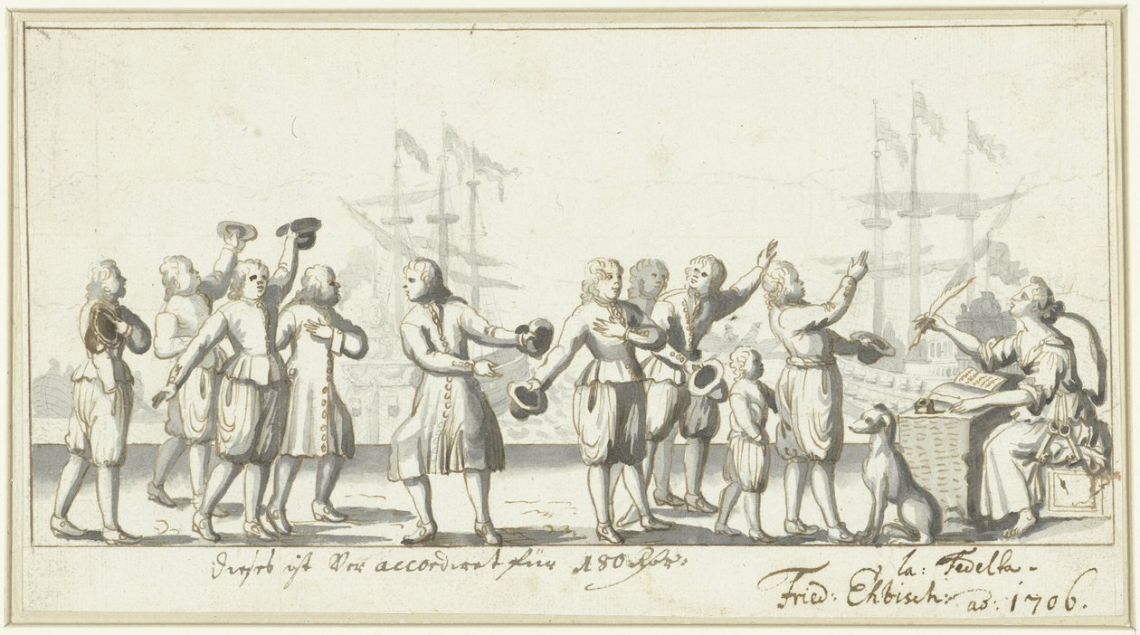 Simbolo dei negoziati di pace nel 1706 (?) da Friedrich Ebisch