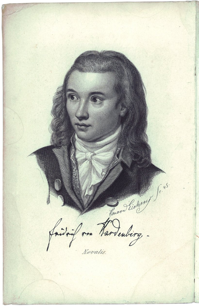 Ritratto del poeta Novalis da Friedrich Eduard Eichens