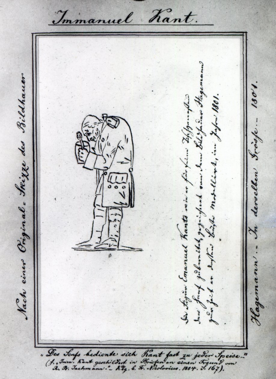 Kant che mescola la senape, 1801 da Friedrich Hagemann