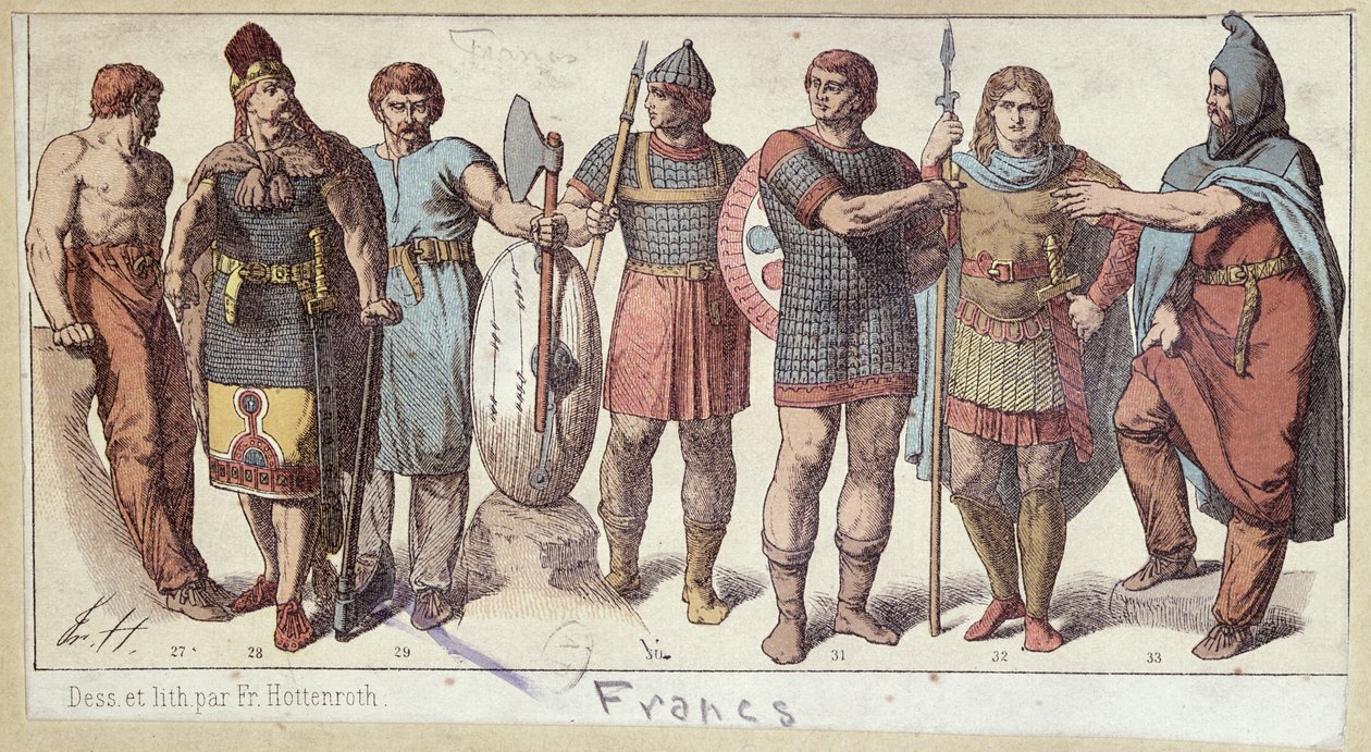 Costumi dei Soldati Franchi, c.1880 da Friedrich Hottenroth
