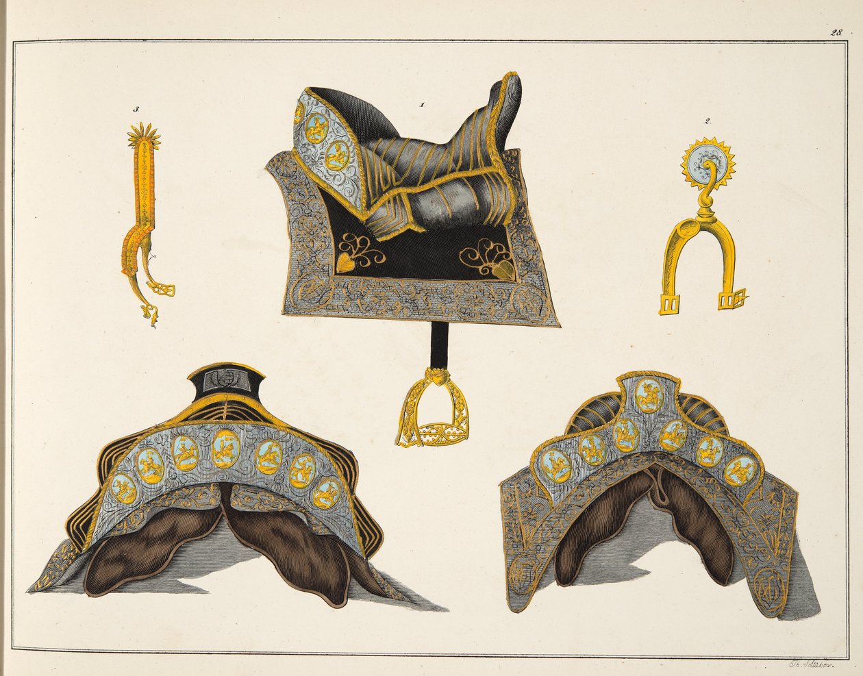 Selle e speroni, tavola da 