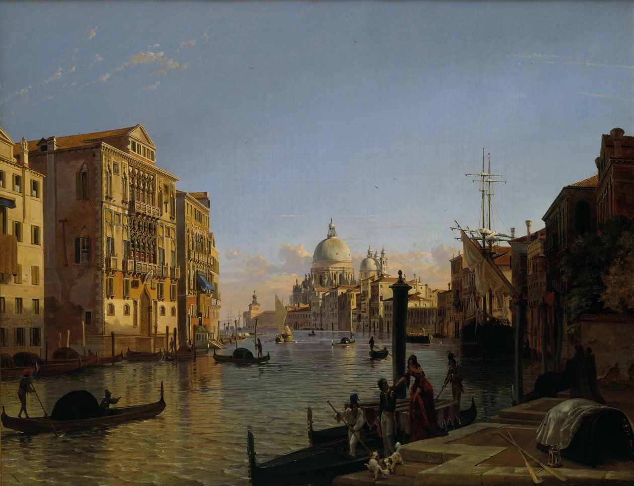 Canal Grande con vista su Santa Maria della Salute Venezia da Friedrich Nerly