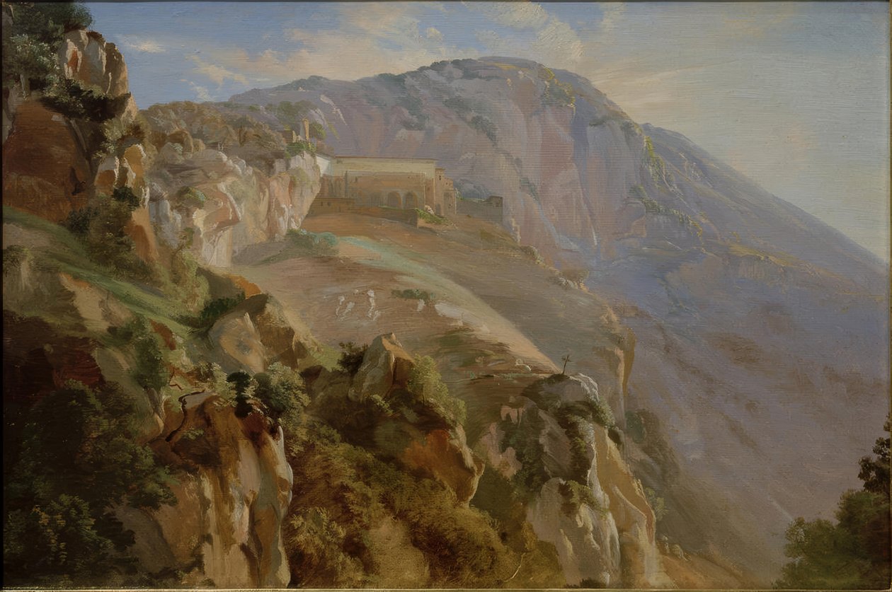 Monastero in montagna vicino a Subiaco da Friedrich Nerly
