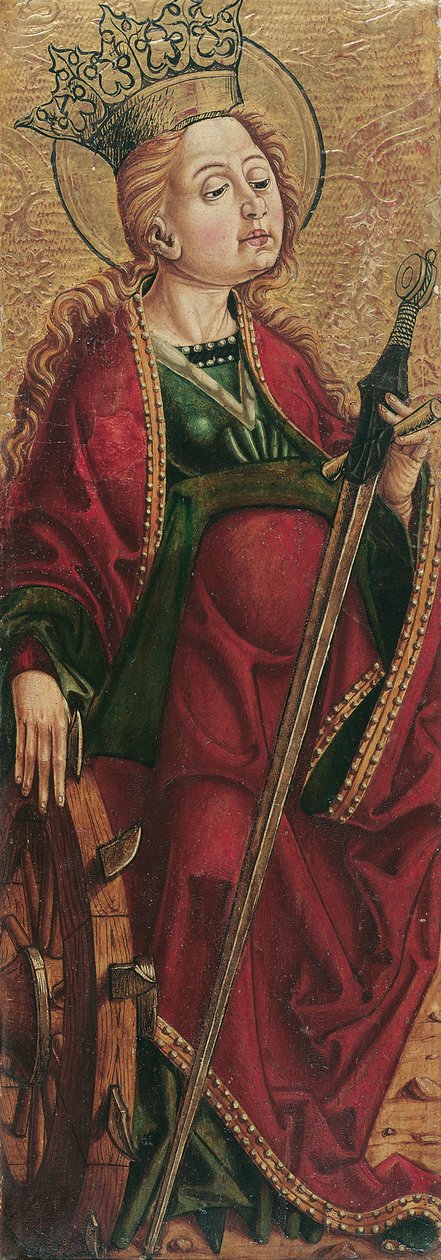 Santa Caterina (interno) e Santo Stefano? (esterno) da Friedrich Pacher (Umkreis)