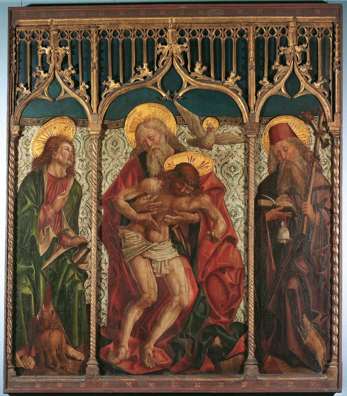 Santissima Trinità tra i santi Marco e Antonio Eremita da Friedrich Pacher