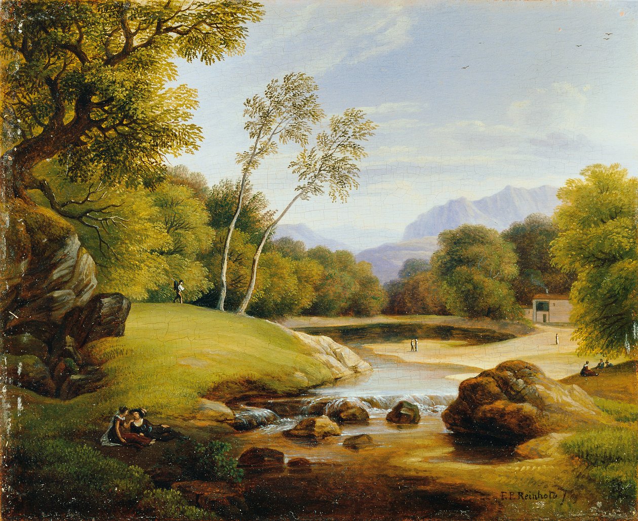 Coppia nel paesaggio da Friedrich Philipp Reinhold