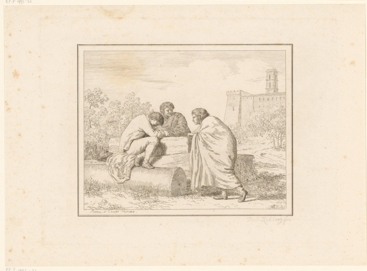 Tre giovani uomini da Friedrich Rehberg