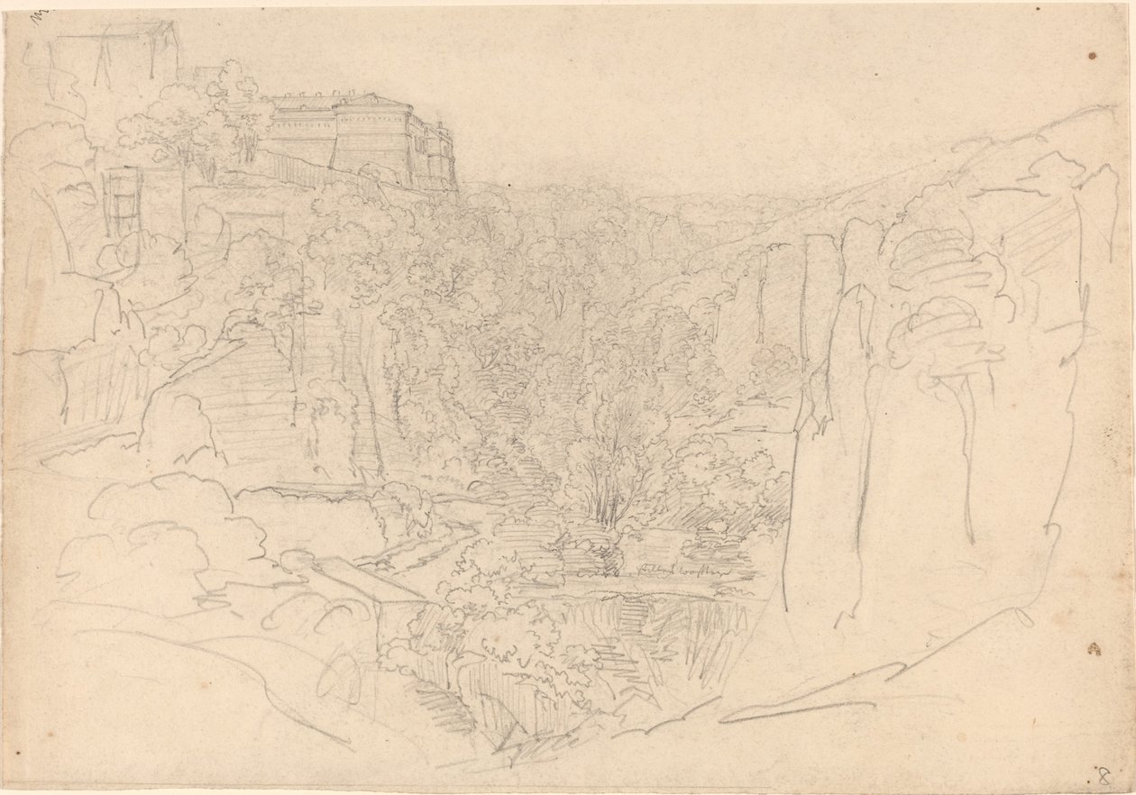 Castello fortificato sopra una valle stretta da Friedrich Salathé