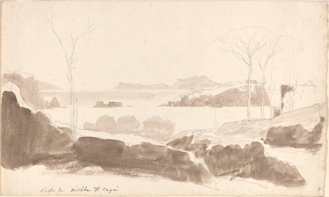 Veduta delle isole di Nisida e Capri da Friedrich Salathé