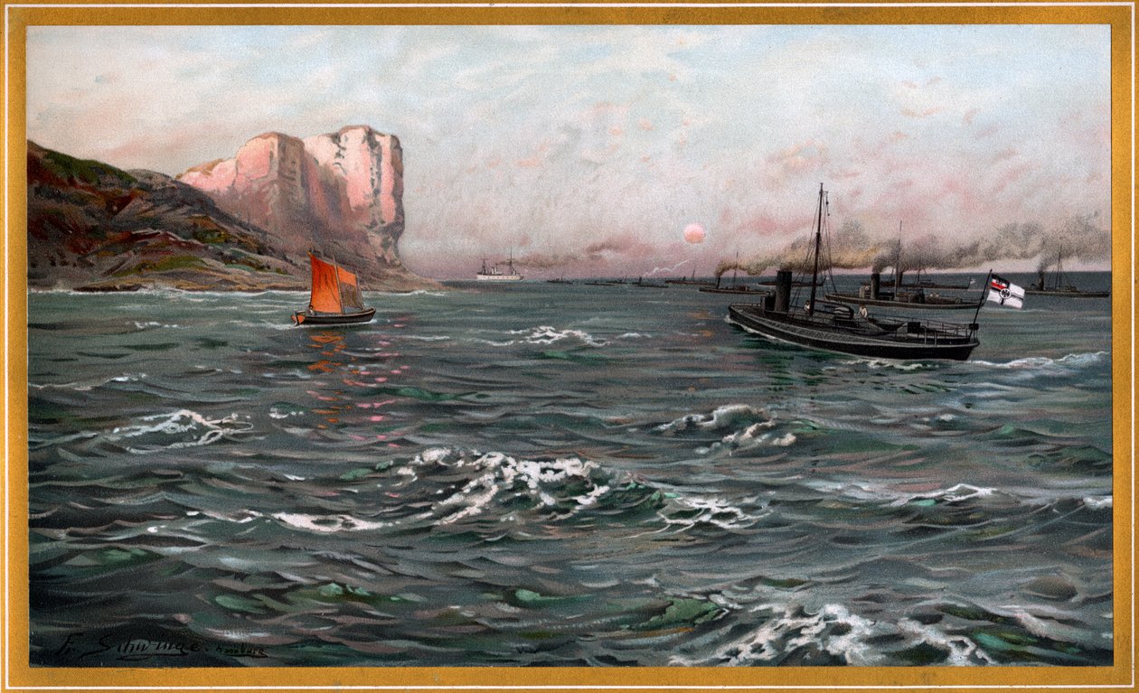 Marina imperiale Bliz con divisioni di torpediniere presso Stubbenkammer di Friedrich Schwinge, nr10 da G. Wislicenus, La nostra flotta da guerra da Friedrich Schwinge