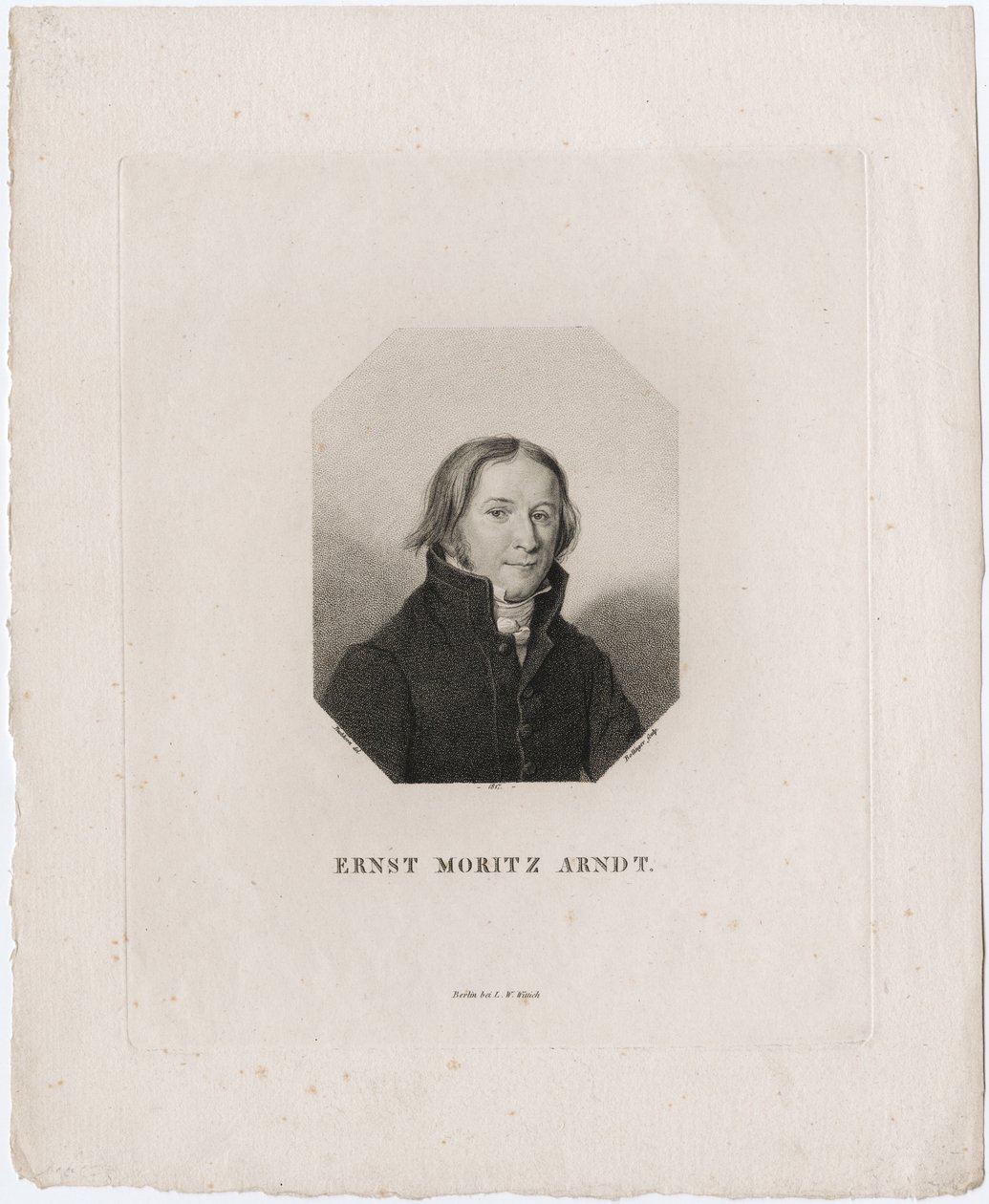 Ritratto di Ernst Moritz Arndt da Friedrich Wilhelm Bollinger