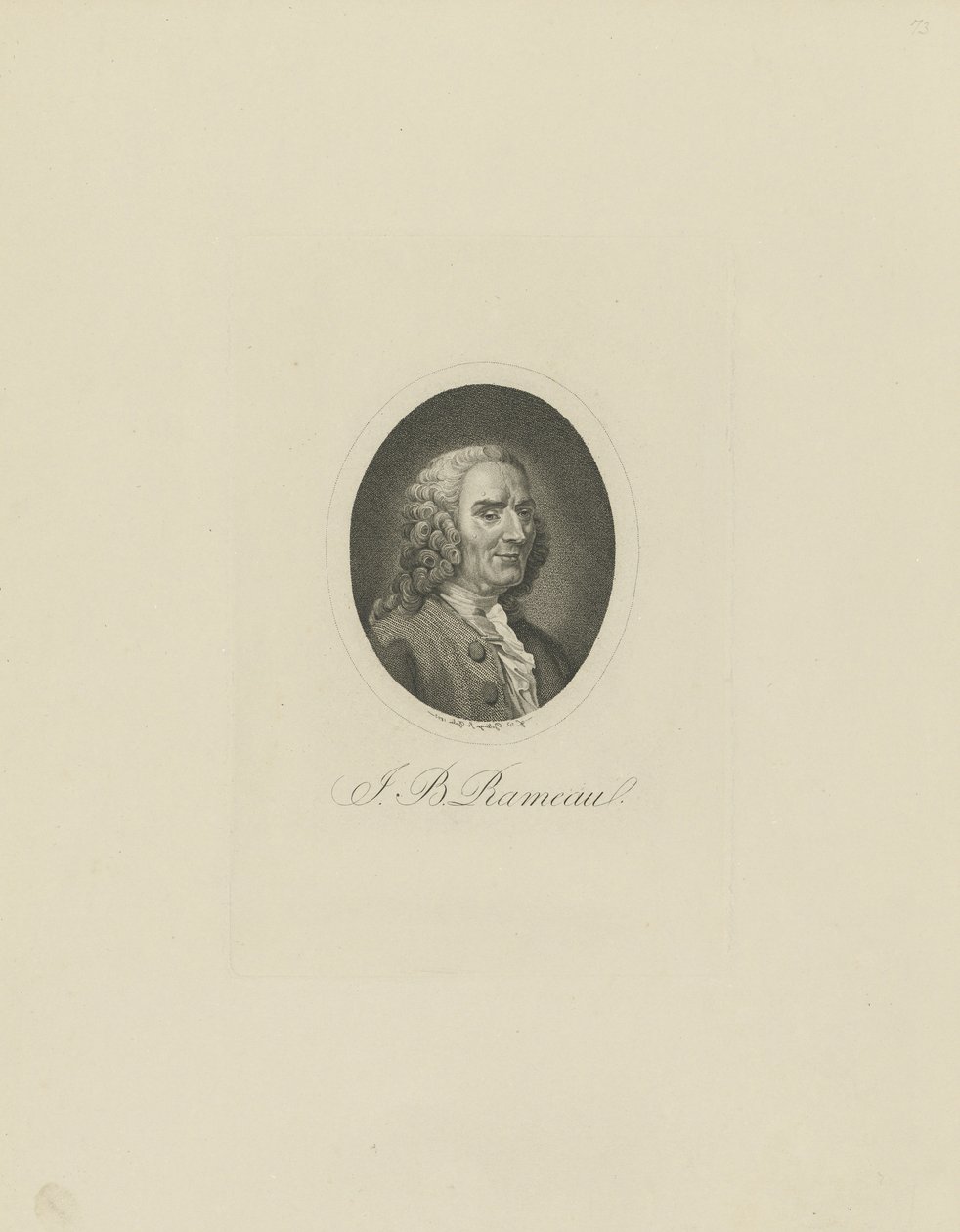 Ritratto del compositore Jean-Philippe Rameau 1683-1764, 1802 da Friedrich Wilhelm Bollinger