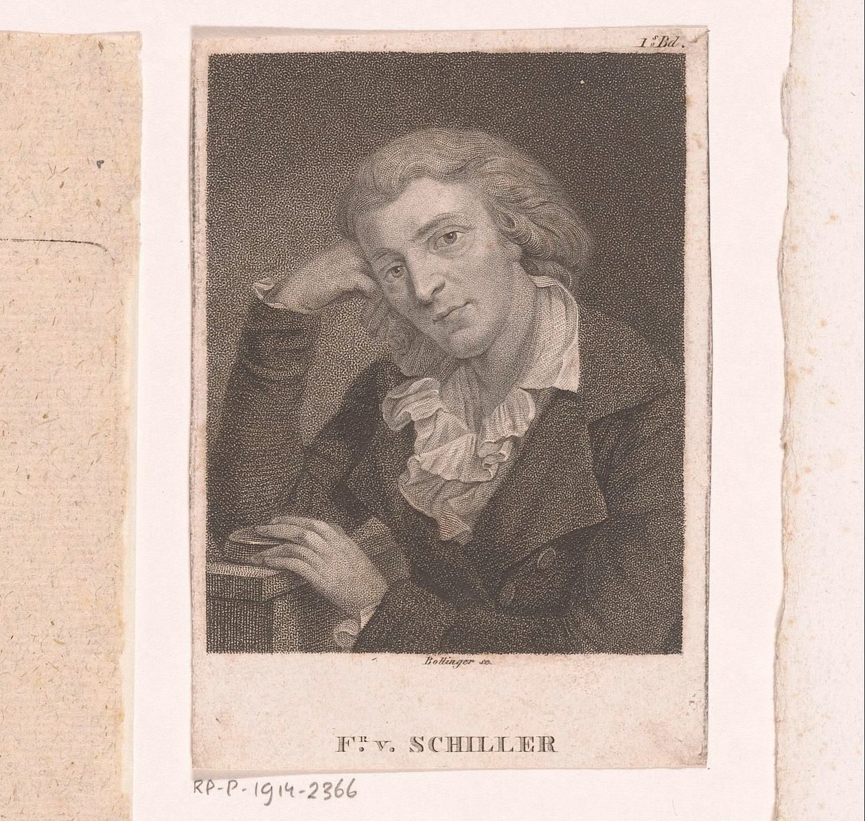 Ritratto di Friedrich von Schiller da Friedrich Wilhelm Bollinger