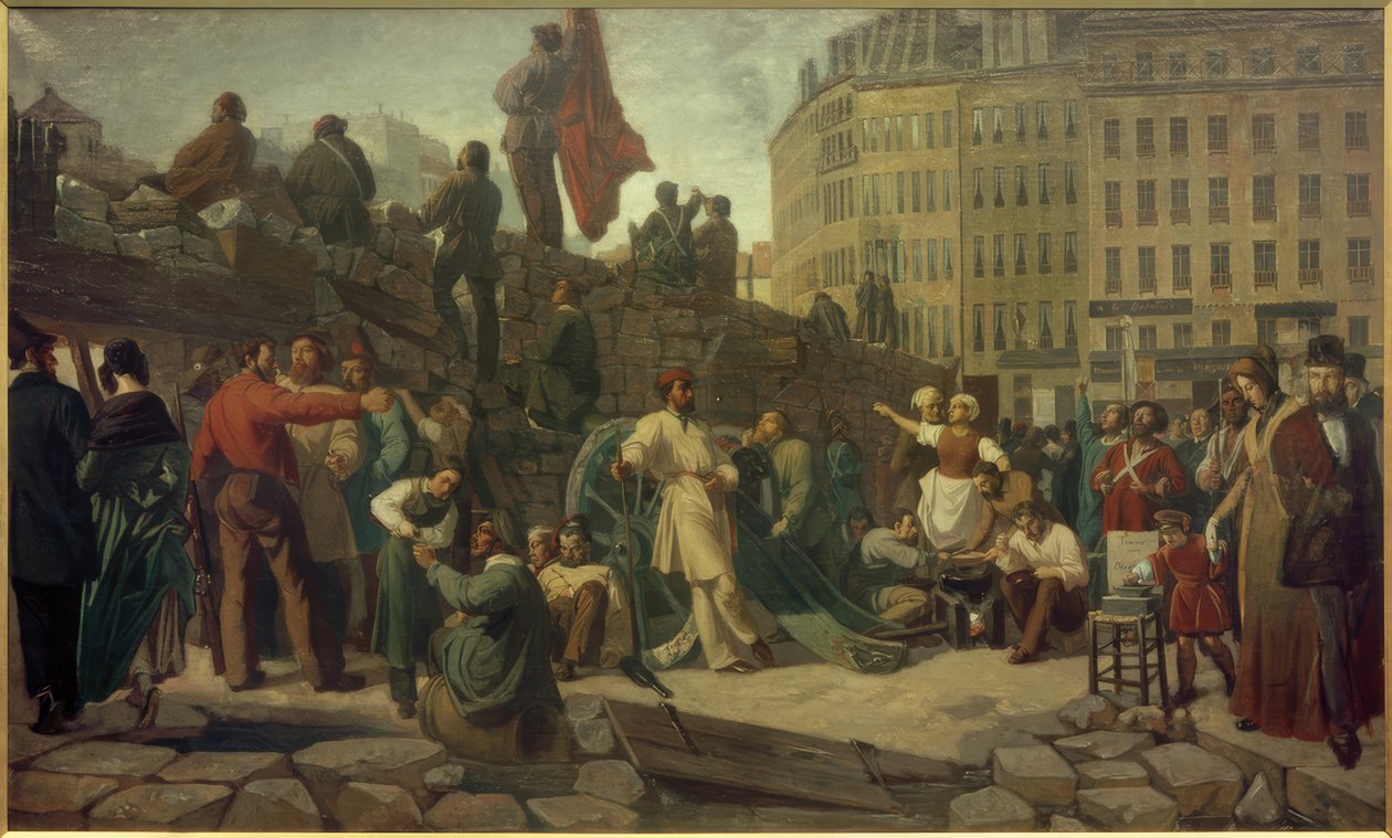 Rivoluzione di febbraio 1848, barricate parigine da Friedrich Wilhelm Martersteig
