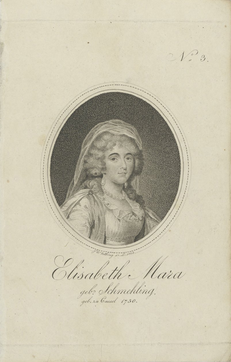 Gertrud Elisabeth Mara, nata Schmeling 1749-1833, 1803 da Friedrich Wilhelm Nettling