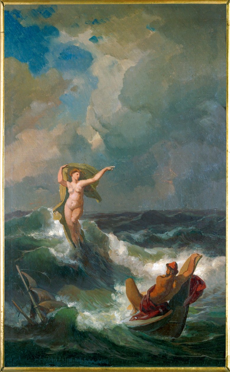 Ulisse e Leucotea (olio su tela) da Friedrich the Elder Preller