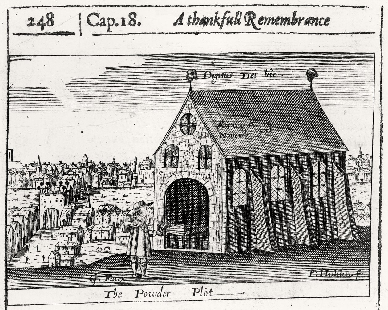 Un grato ricordo del complotto della polvere, 5 novembre 1605 da Friedrich van Hulsen