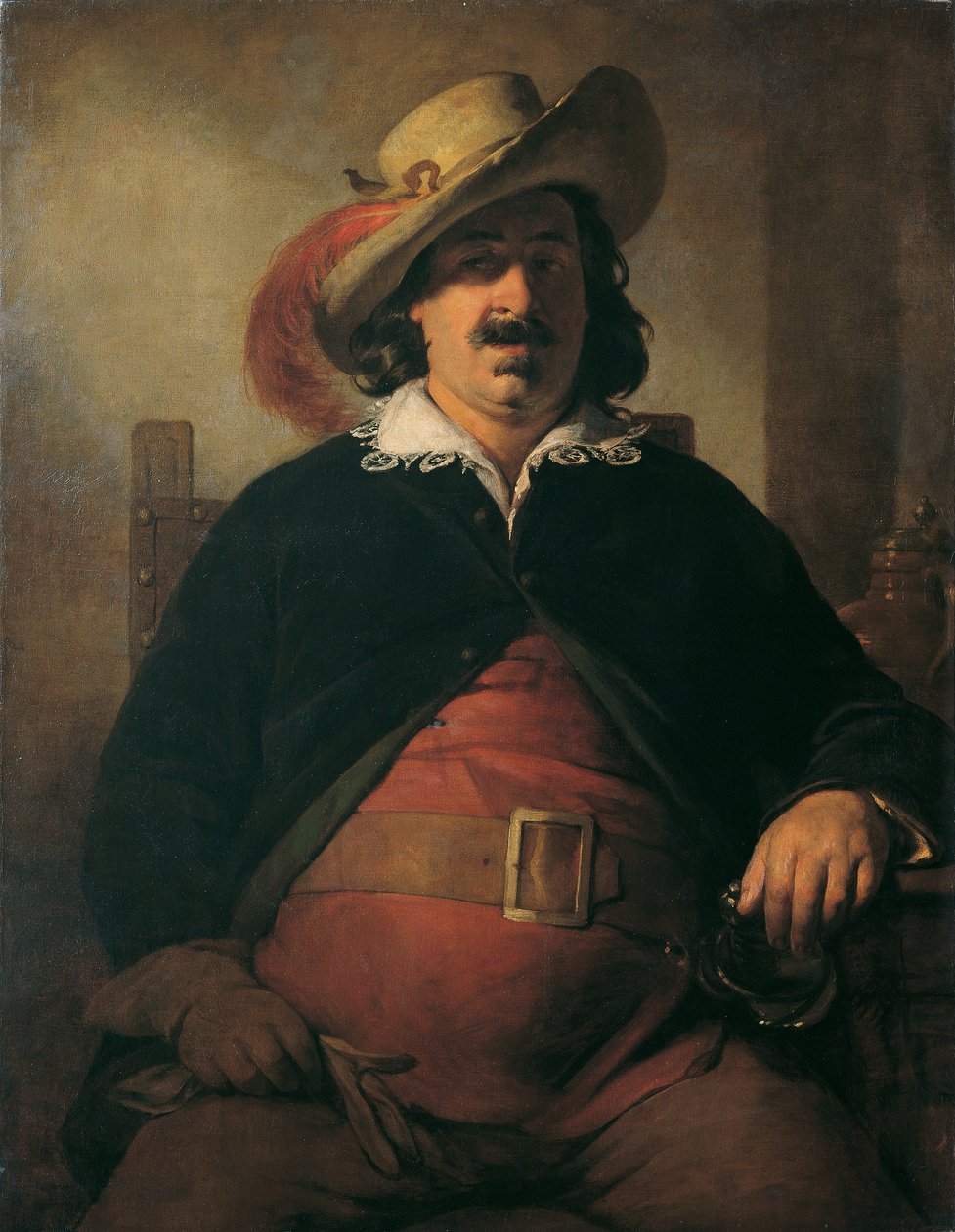 Il pittore di paesaggi Ignaz Raffalt come Falstaff da Friedrich von Amerling