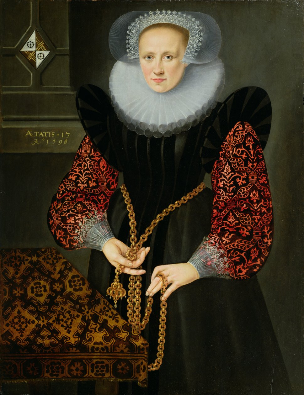 Ritratto di Aefge Gijbland, diciassettenne, 1598 da Friesian School