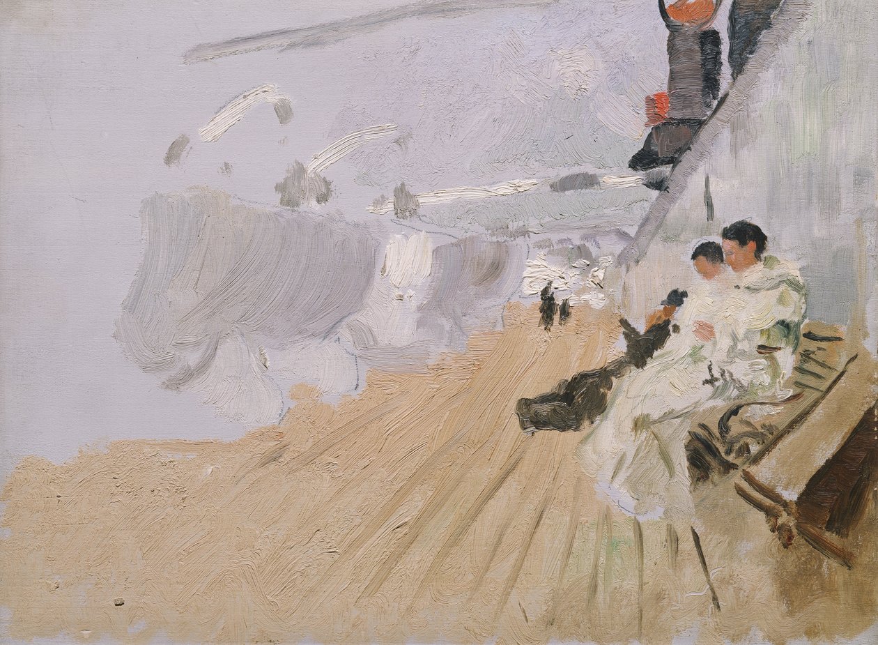 Monaci sul ponte da Fritz Thaulow