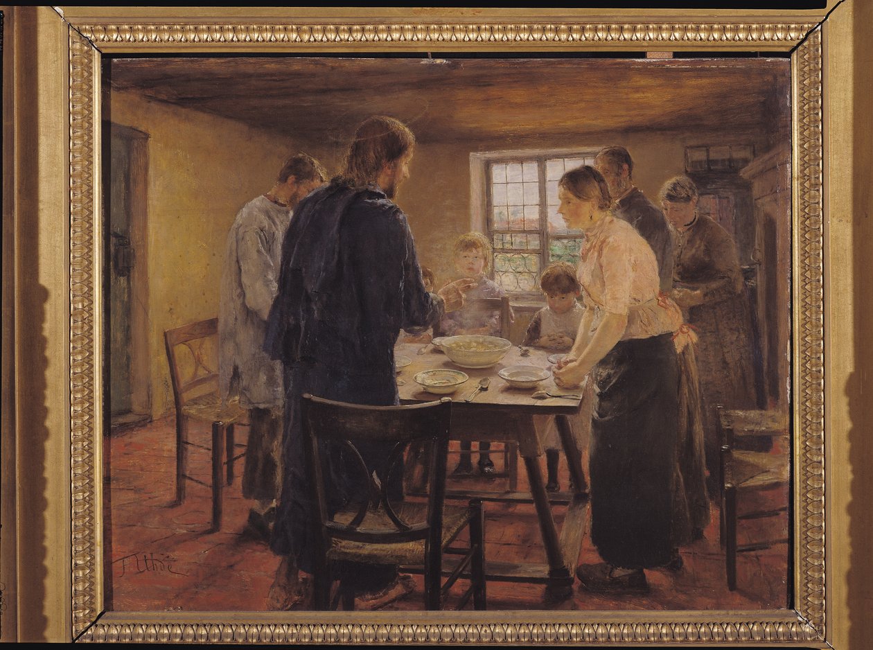 Cristo con i contadini, c.1887-88 da Fritz von Uhde